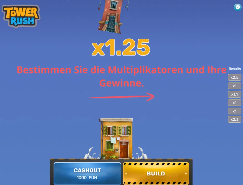 Tower Rush Gewinnberechnung